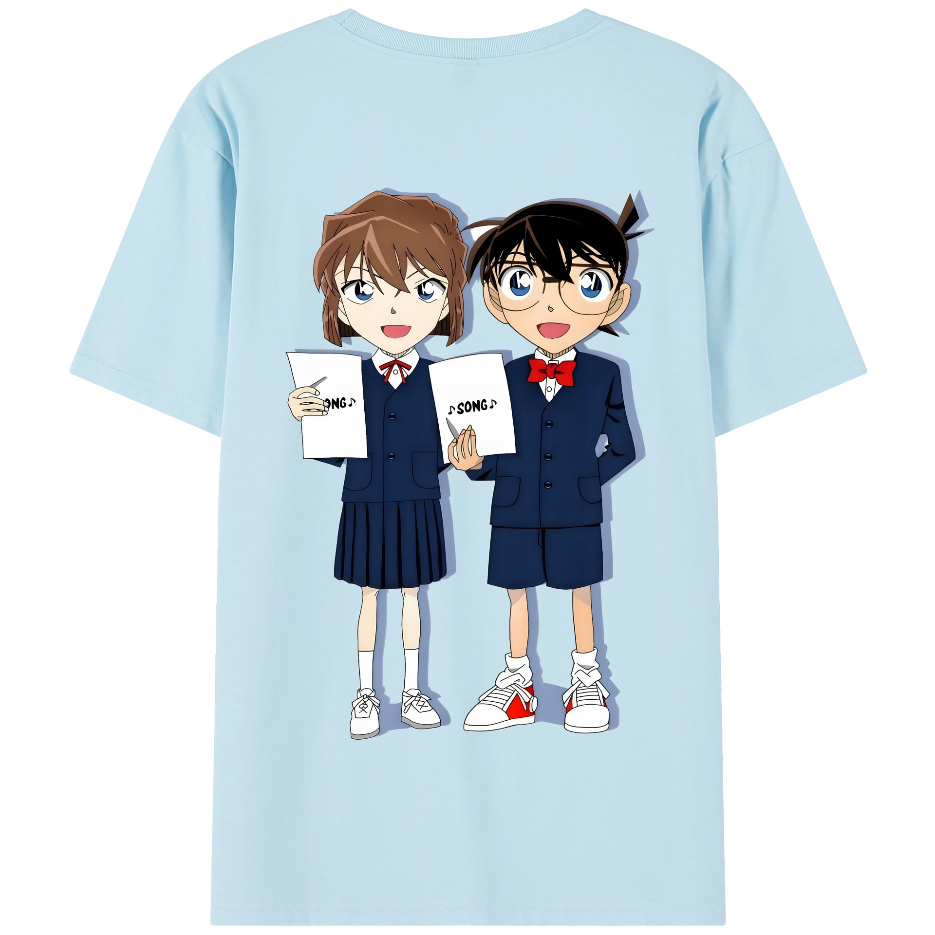 （画像用） 名探偵コナン 灰原 哀 はいばら あい Detective Conan Anita Hailey、Vi Graythorn Haibara Ai 綿100％半袖Tシャツ（背面プリント）